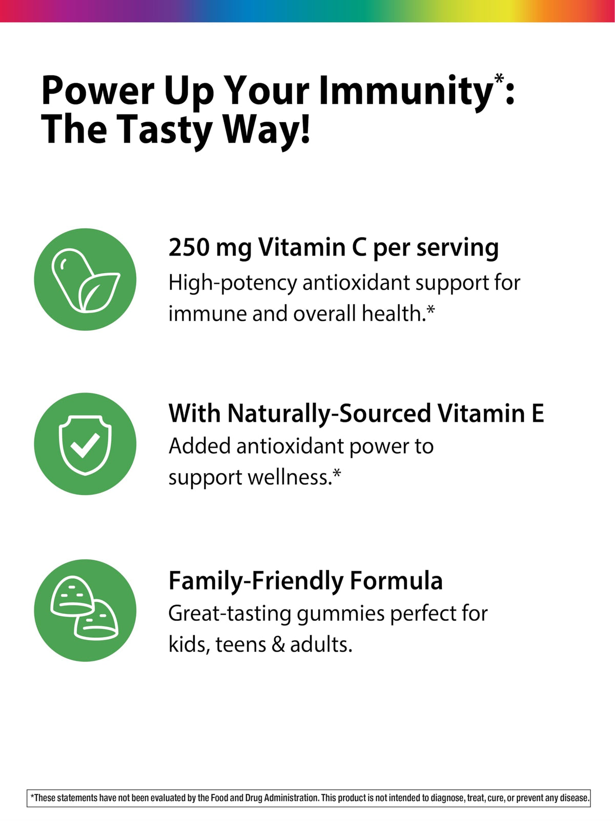 Rainbow Light Vitamin C Gummies with Vitamin E - 90 Count - image 4