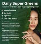Healths Harmony USDA Organic Greens Powder Convenient Pills
