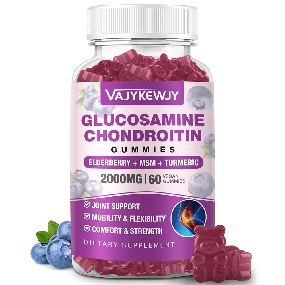 VAJYKEWJY Glucosamine Chondroitin Gummies Joint Support - 60 Gummies