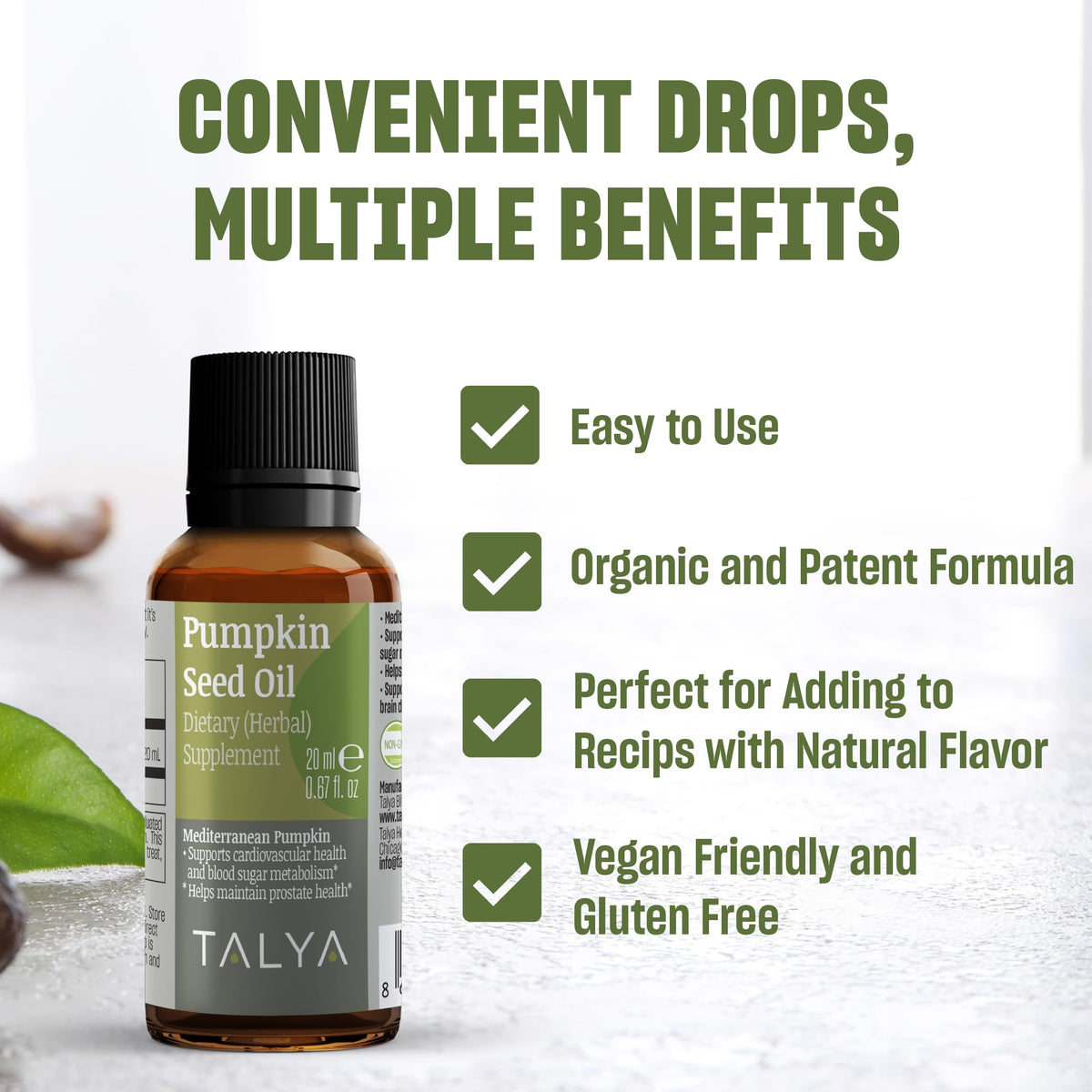 TALYA Pumpkin Seed Oil Liquid Drops for Prostate Health - 0.67 fl oz - image 5