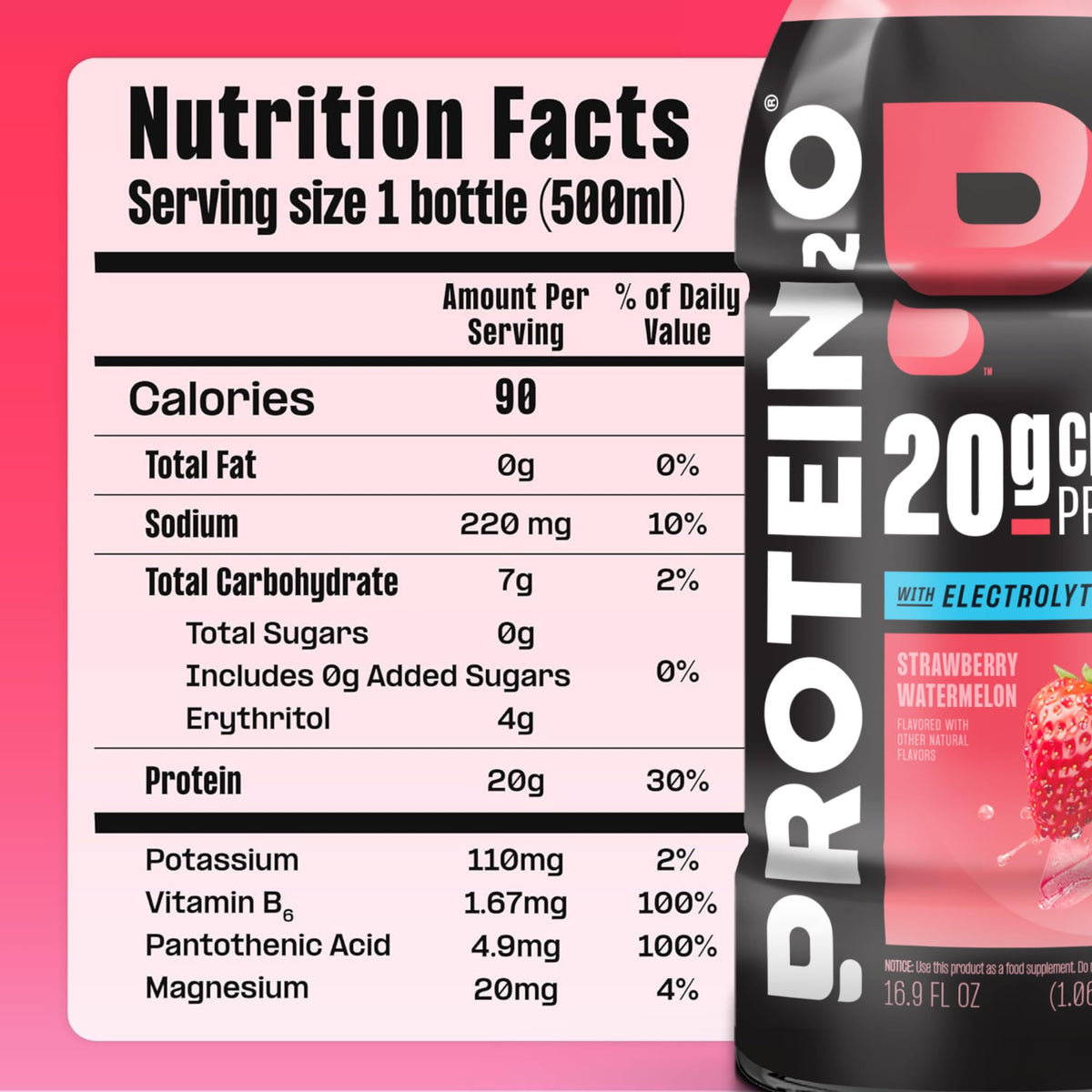 Protein2o Hydration Drink - 2-in-1 Liquid Clear Whey Protein Isolate