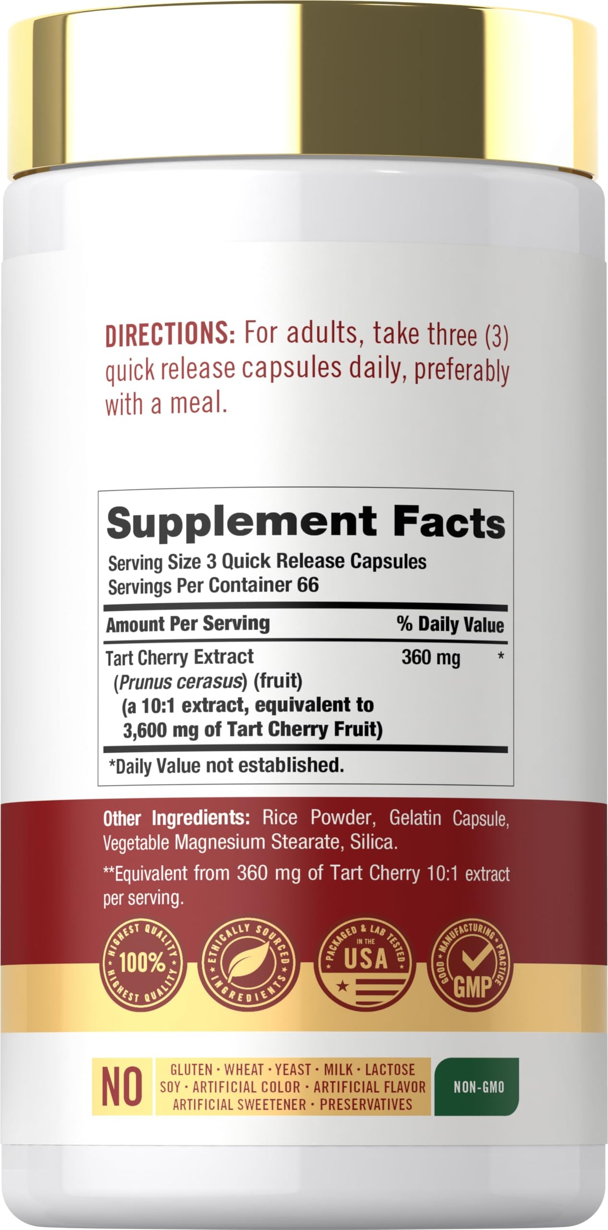 Carlyle Tart Cherry Extract Capsules - 200 Count - image 2