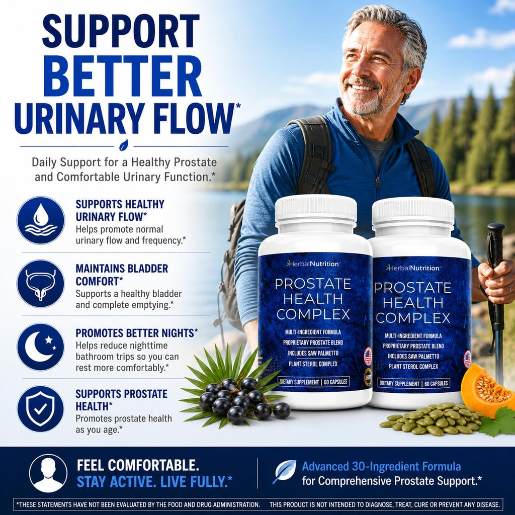 Herbal Nutrition Prostate Health Support with Beta Sterols - 120 Capsules - image 4