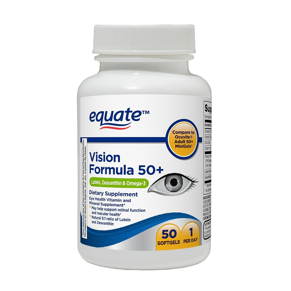 Convergence Vision Formula 50+ Softgels for Eye Health - 50 Count