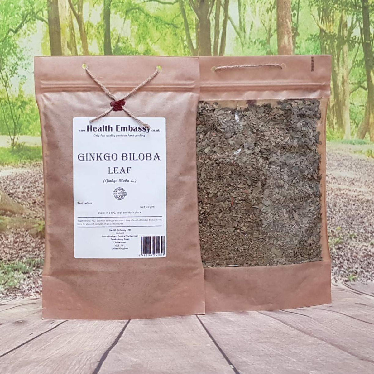 Health Embassy Ginkgo Biloba Leaf Herbal Tea - 100g - image 2