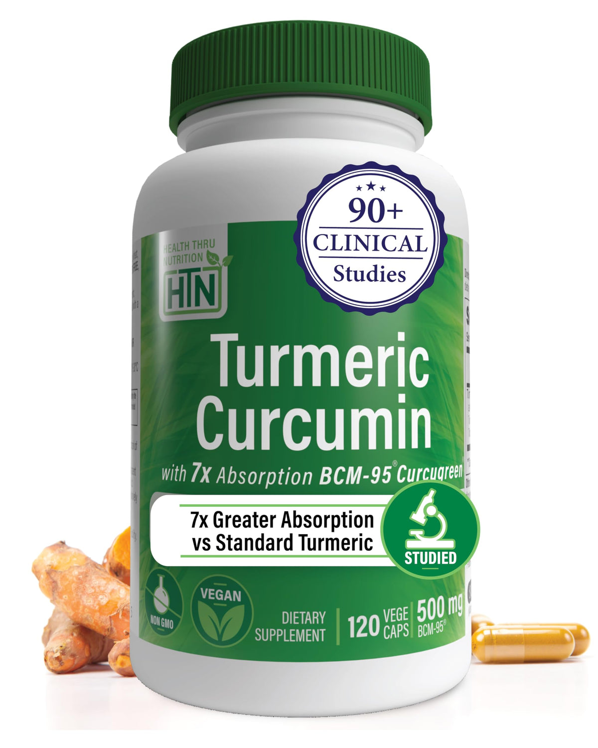 Health Thru Nutrition Turmeric Curcumin Complex 500mg Supplement