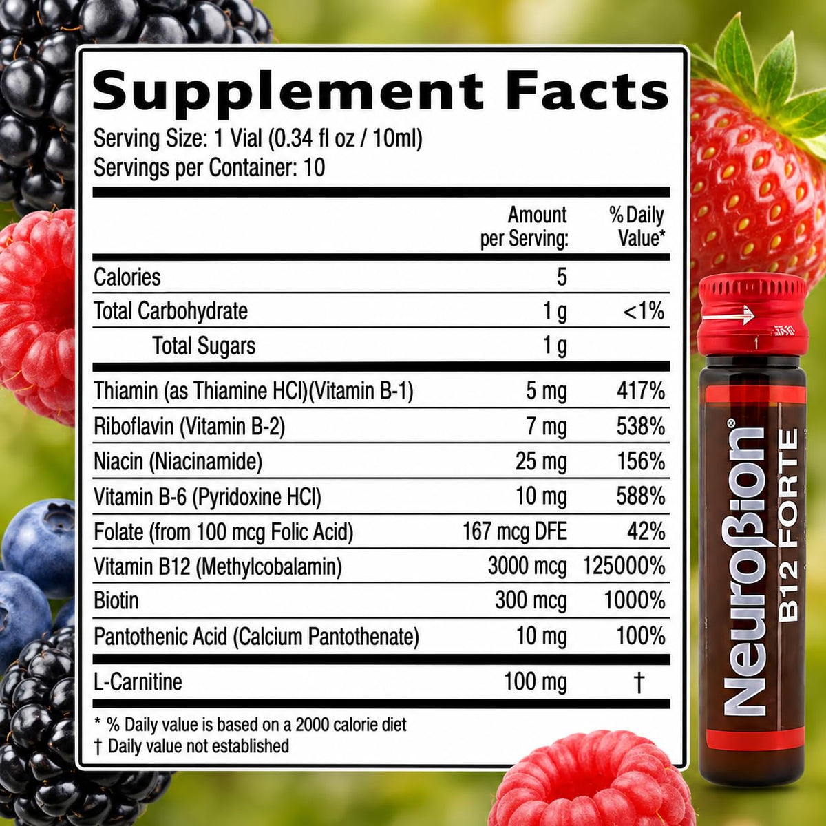 Neurobion Forte Vitamin B Complex Liquid Shots - 10 Vials - image 2