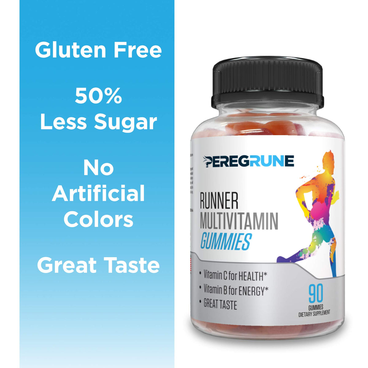 PEREGRUNE Runner Multivitamin Gummies with B Complex - 90 Gummies - image 3