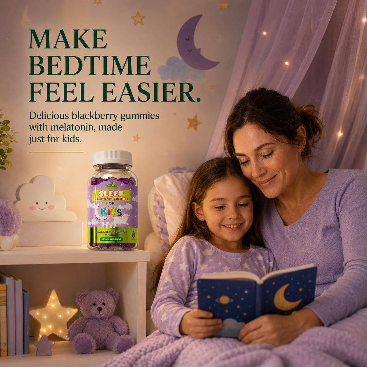 ALFA VITAMINS Melatonin Kids Gummies 2.5mg for Sleep - 60 Gummies - image 5