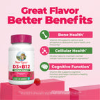 MARYRUTH'S Vitamin D3 + B12 Gummies for Ages 4+ - 60 Servings - image 4