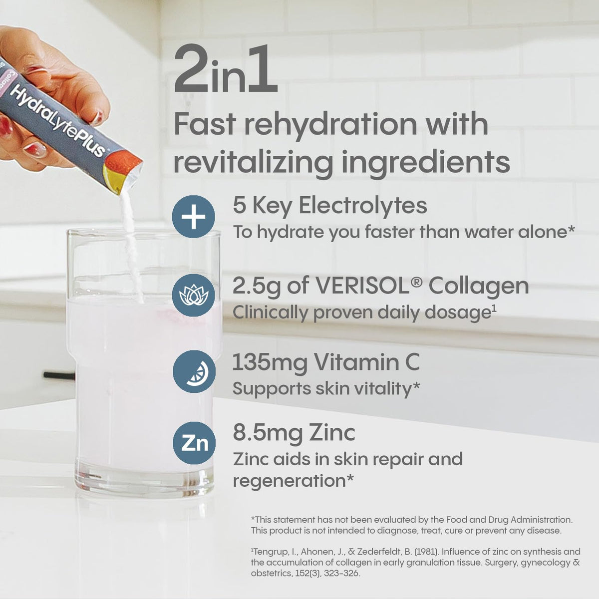 Hydralyte Plus Collagen Electrolyte Hydration Powder - 10.2 oz - image 4