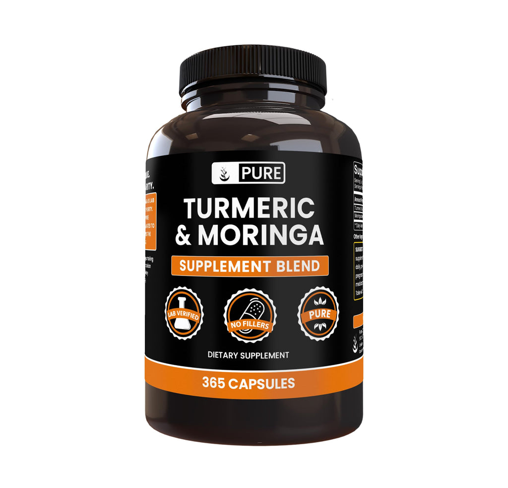 PURE ORIGINAL INGREDIENTS Turmeric & Moringa - 365 Capsules