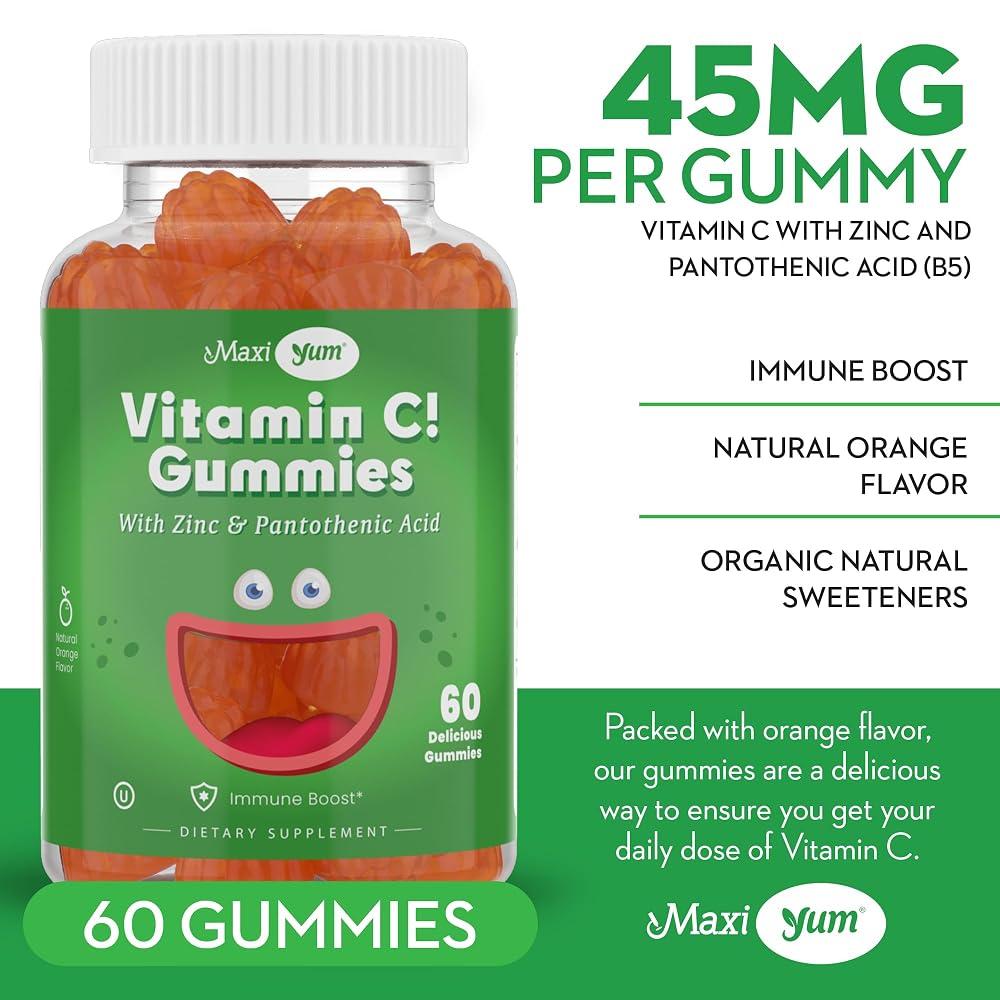 Maxi Health Vitamin C Gummies with Zinc - 60 Gummies - image 4