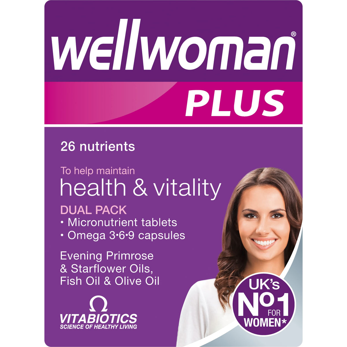 Wellwoman Plus Multivitamin with Omega 3, 6 & 9 - 56 Capsules