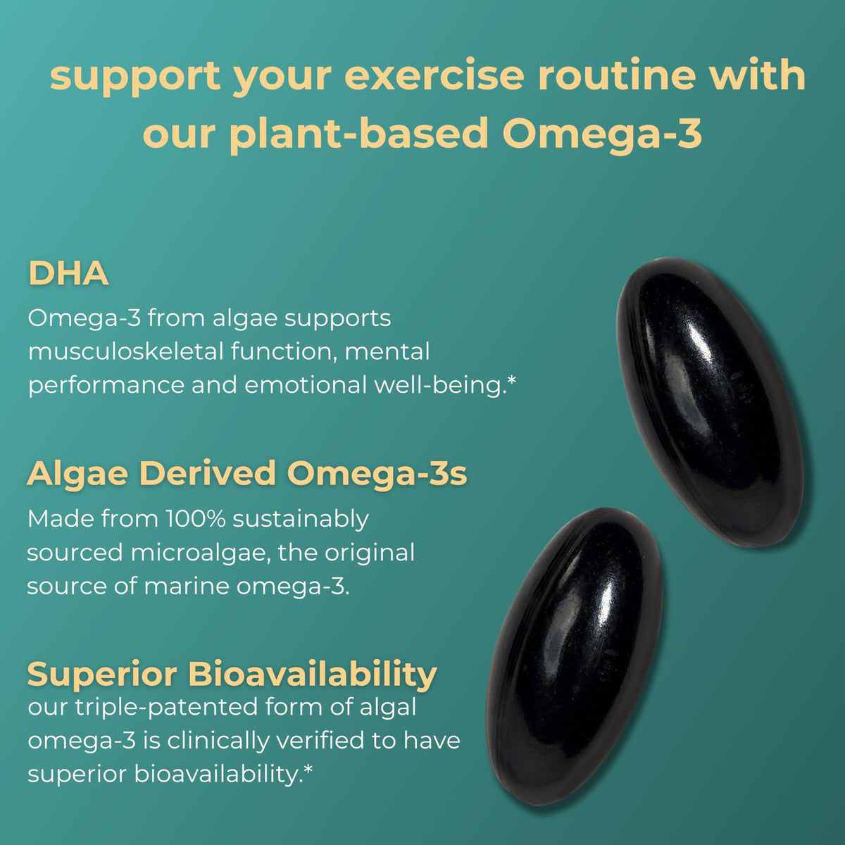 Iwi Omega-3 Sport Plant-Based Algae DHA - 60 Softgels - image 3