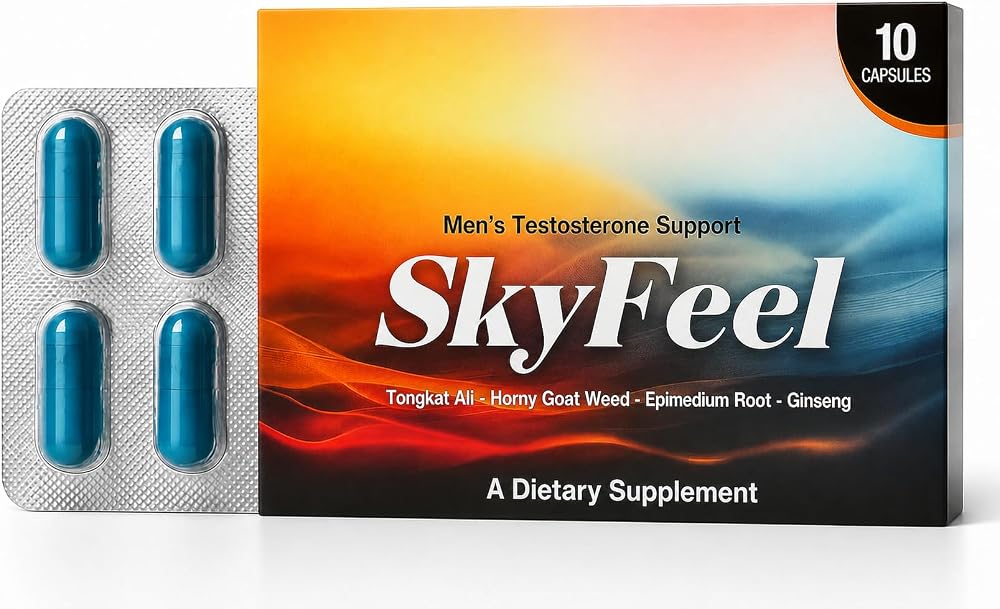 SkyFeel Nutrition Testosterone Booster Daily Energy Support - 10 Capsules