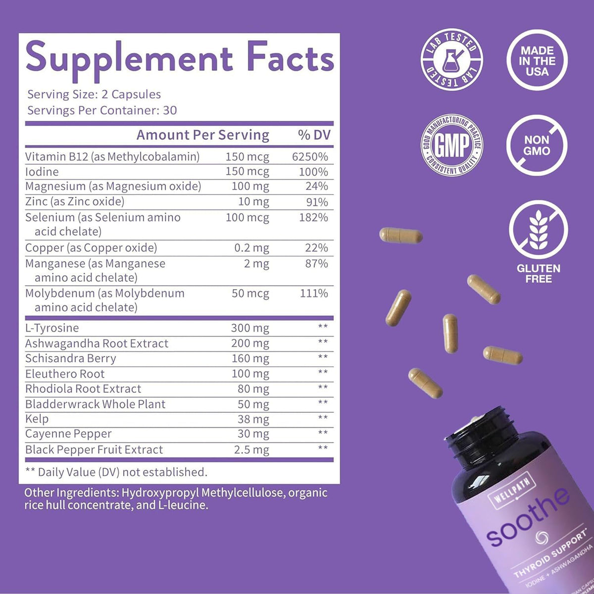 WellPath Soothe Hormone Balance for Women Thyroid Support - 180 Capsules - image 4