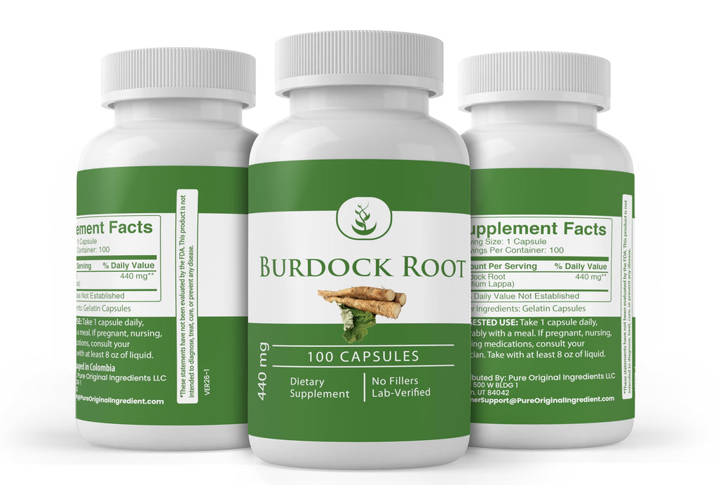 PURE ORIGINAL INGREDIENTS Burdock Root - 100 Capsules - image 4