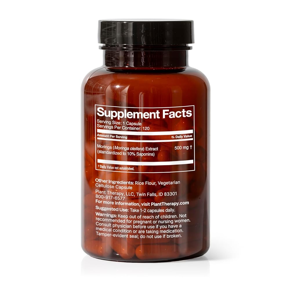 Plant Therapy Moringa Herbal Supplement - 120 Vegetarian Capsules - image 2