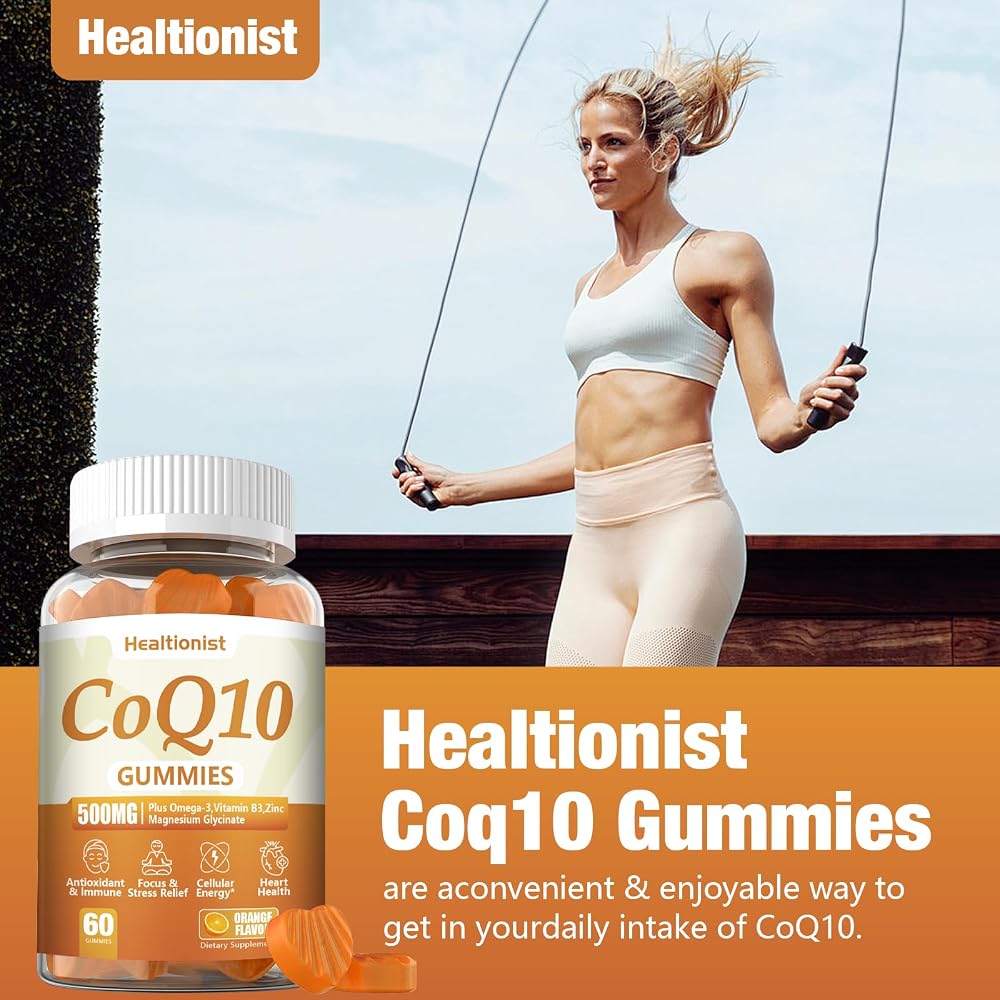 Healtionist CoQ10 500mg Gummies with Omega-3 & Magnesium - 120 Gummies - image 7