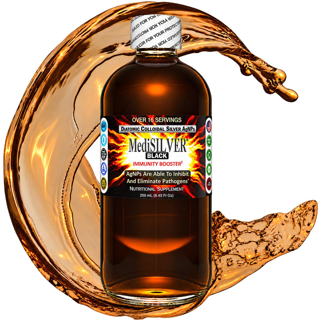 Nutraneering MediSILVER BLACK Colloidal Silver - 250 mL