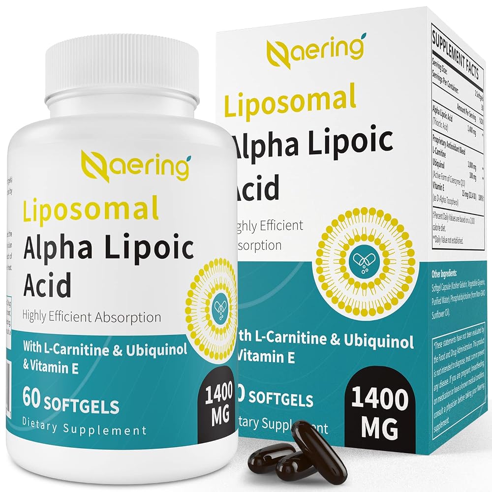 Naering Liposomal Alpha Lipoic Acid 1400mg Softgels