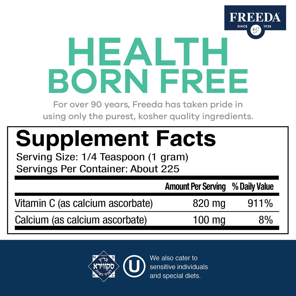 FREEDA Buffered Vitamin C Powder - 8 oz - image 6