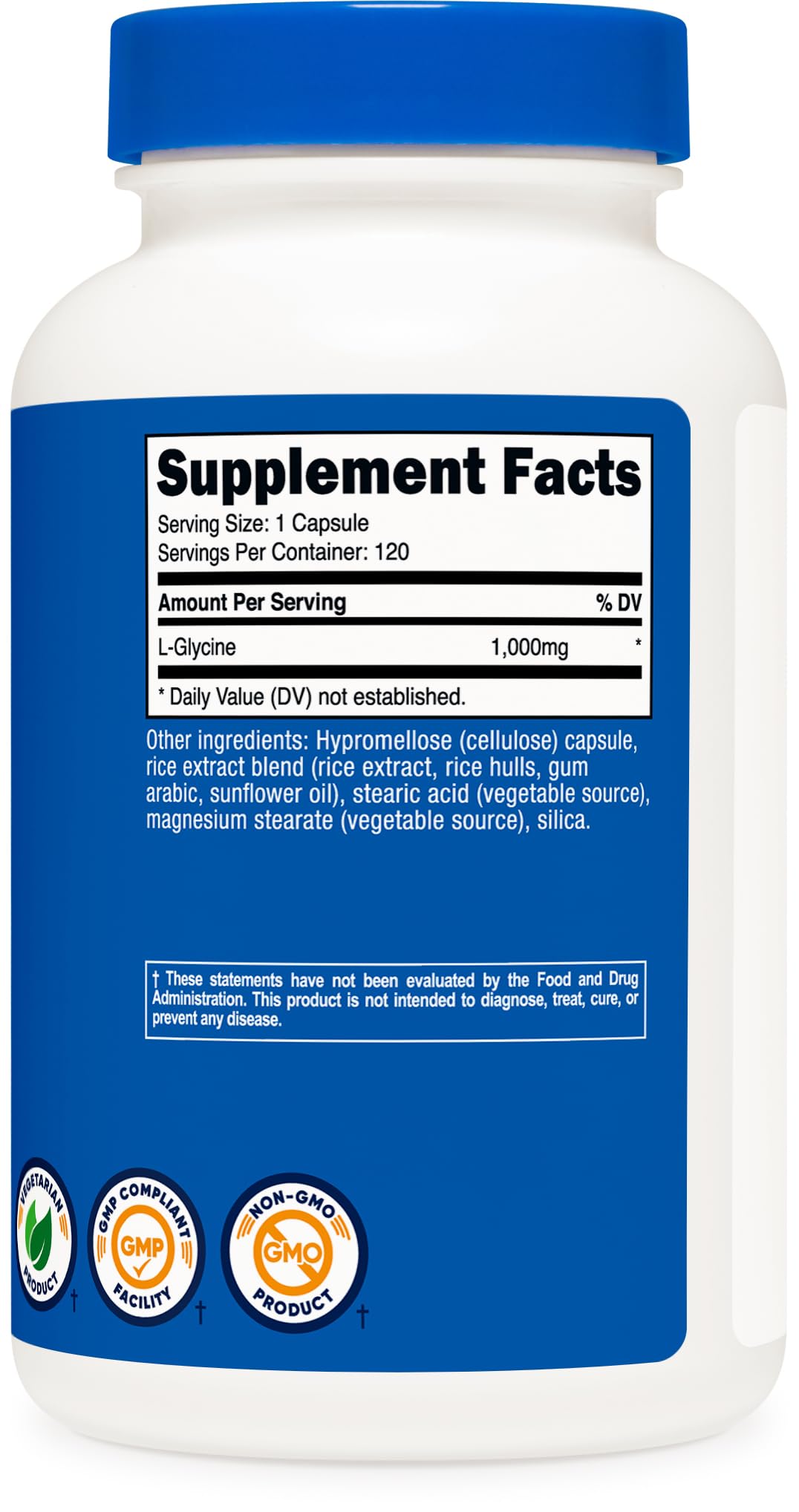 Nutricost L-Glycine 1000mg - 120 Vegetarian Capsules - image 5
