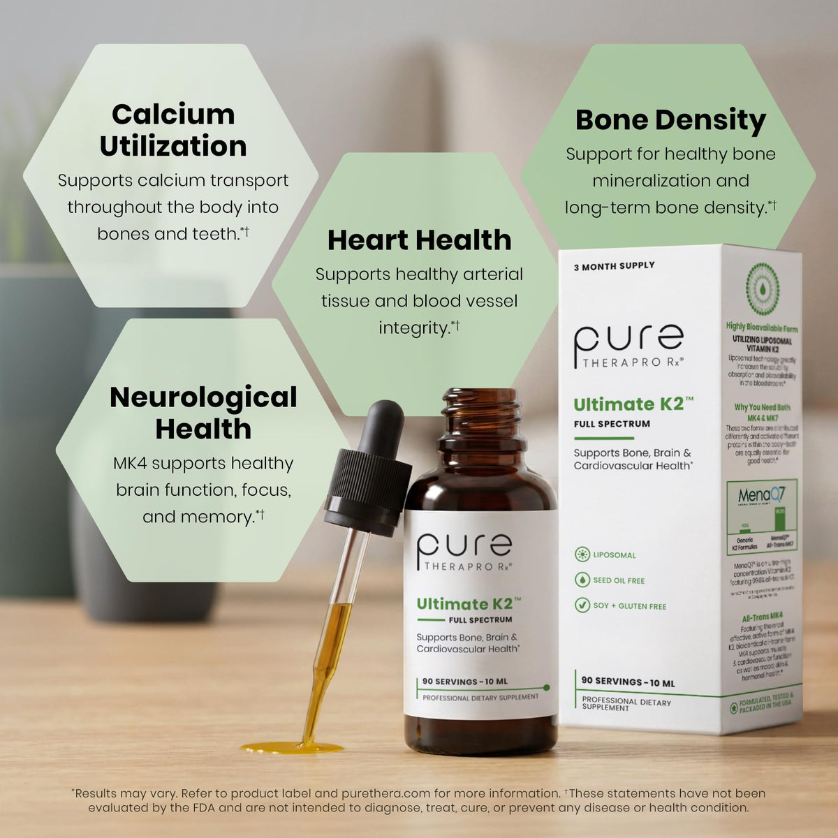 Pure Therapro Rx Liposomal Vitamin K2 Drops MK-4 & MK-7 - 10 mL - image 4