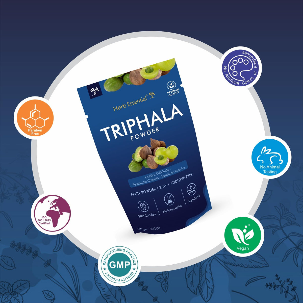 Herb Essential Organic Triphala Powder - 200g - image 3