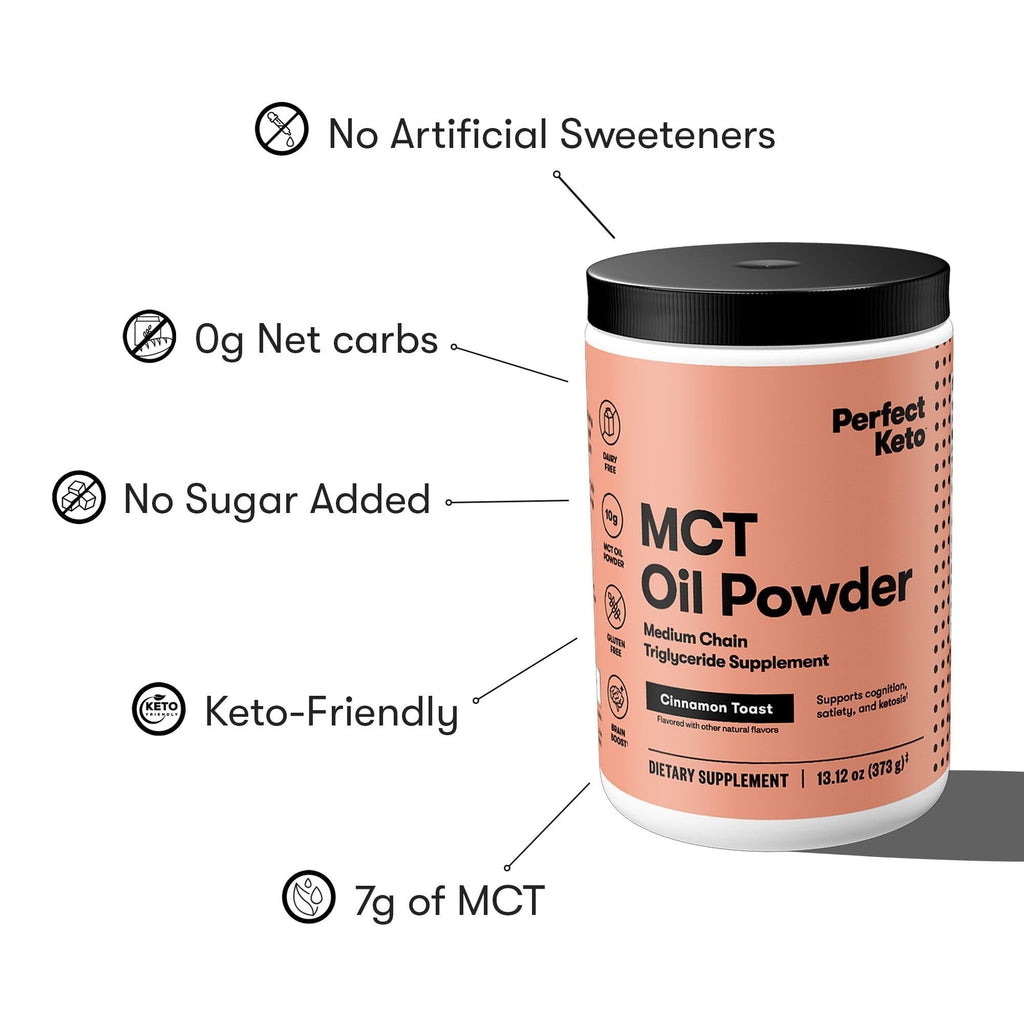 Perfect Keto MCT Oil Supplement Powder, Cinnamon Toast - 30 Servings - image 5