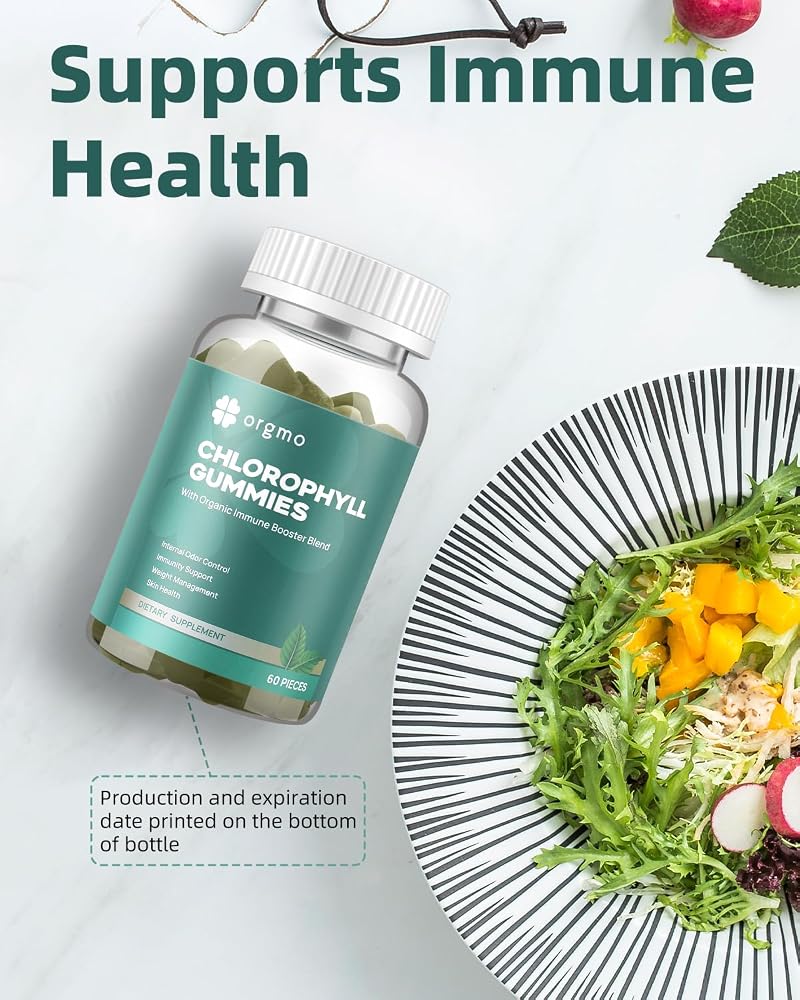 ORGMO Chlorophyll Gummies with Chlorella Spirulina - 120 Count - image 6