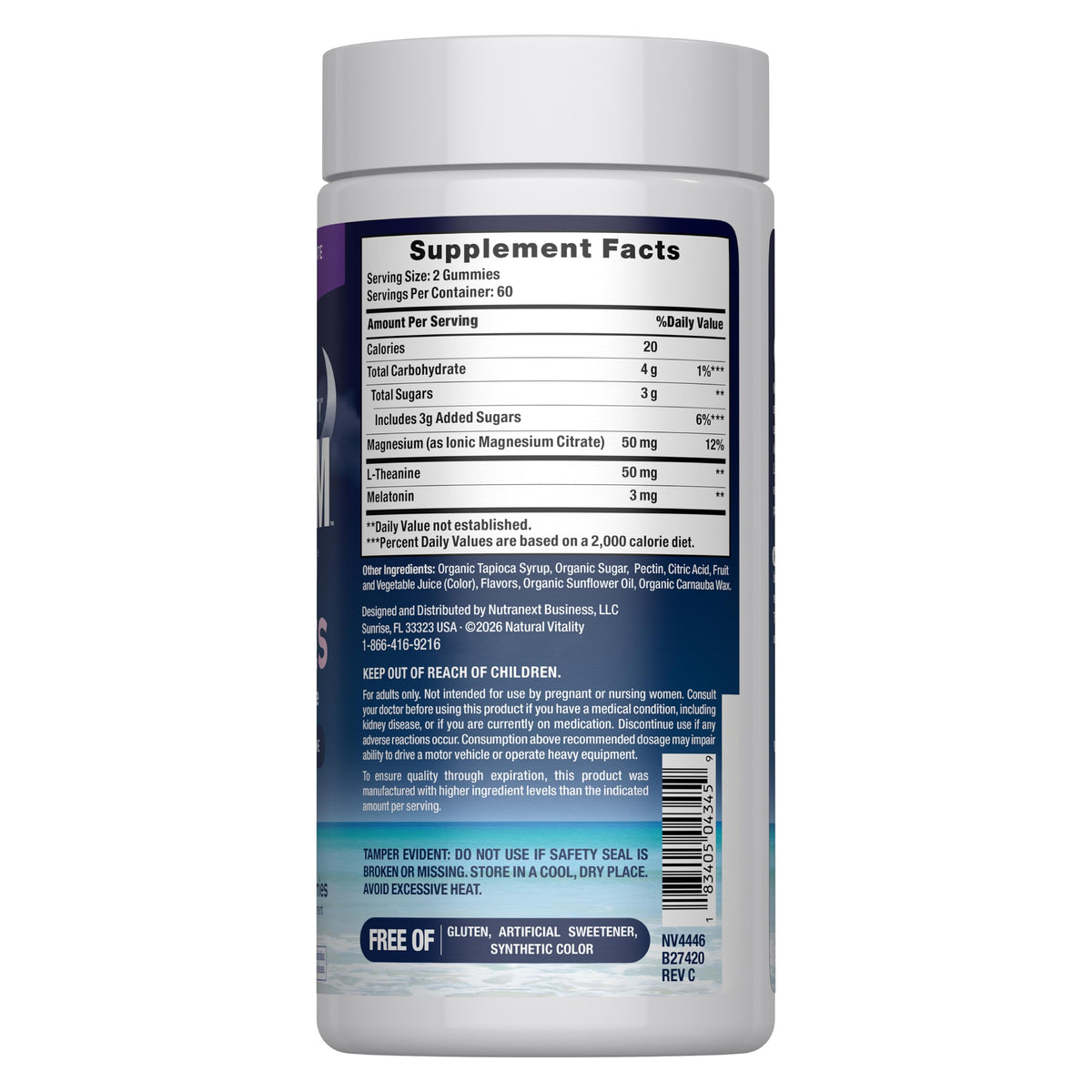 Natural Vitality Sleep Gummies with Magnesium, Melatonin & L-Theanine - image 2
