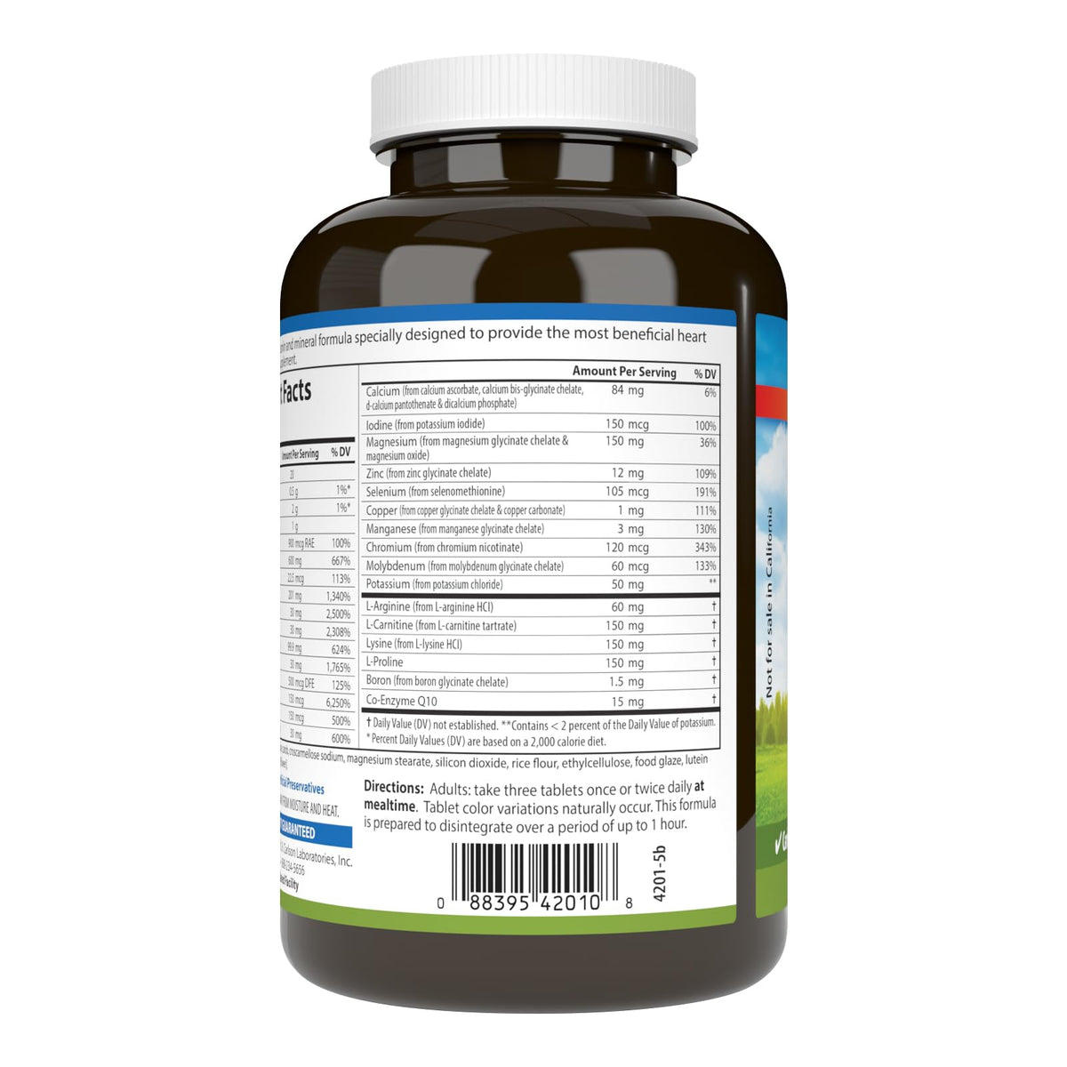 Carlson Cardio Complete Advanced Multivitamin - 180 Tablets - image 3