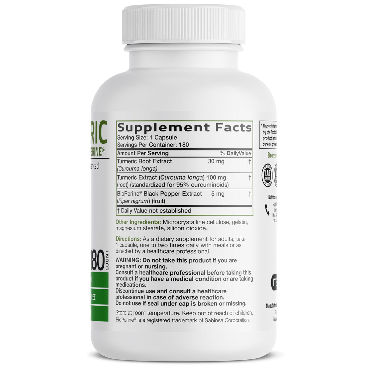 Bronson Turmeric Curcumin with BioPerine - High Potency Premium Joint
