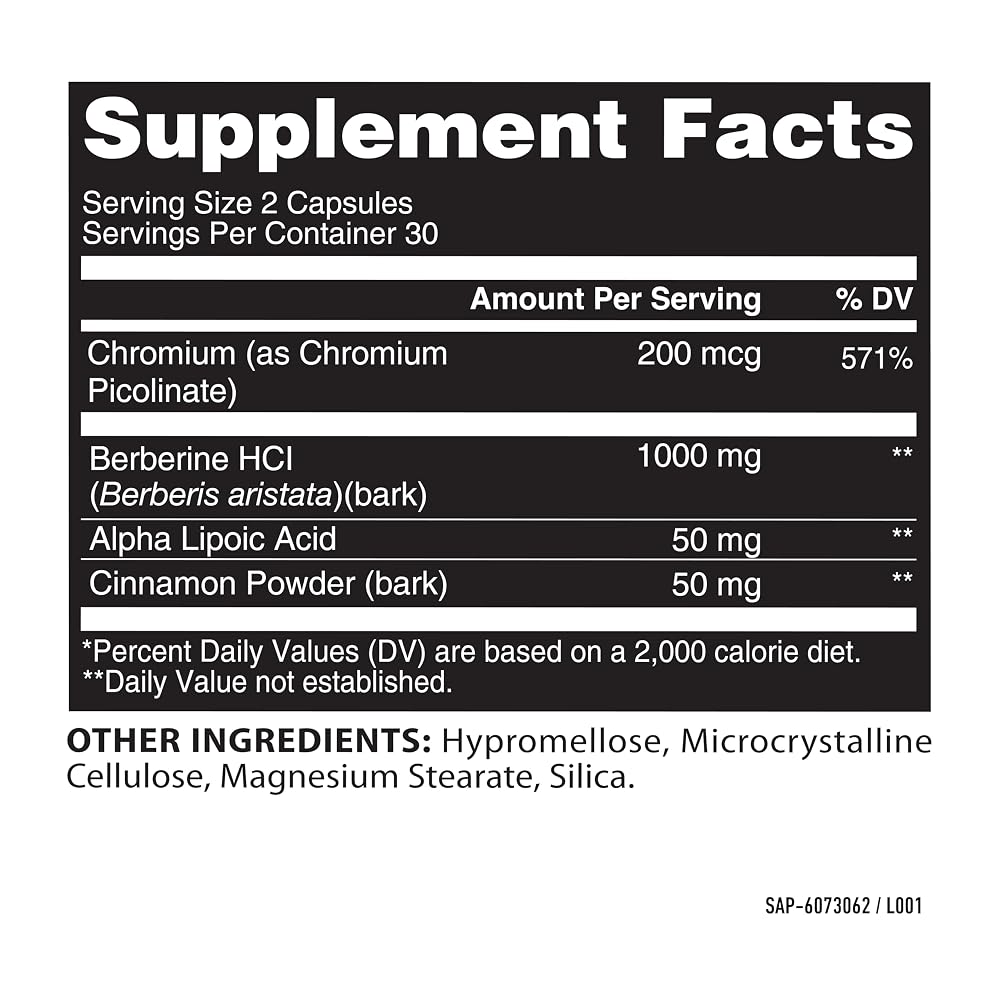 Healthy Delights Nature Fuel Berberine Capsules - 60 Count - image 2