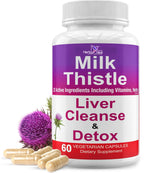 Herba Heal Liver Cleanse Detox Milk Thistle Supplement - 60 Capsules