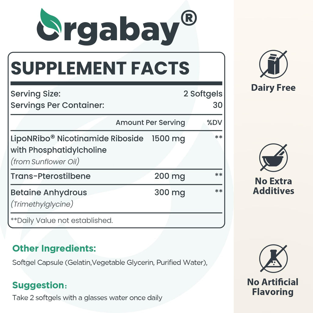 Orgabay Liposomal Nicotinamide Riboside 2000 MG with TMG