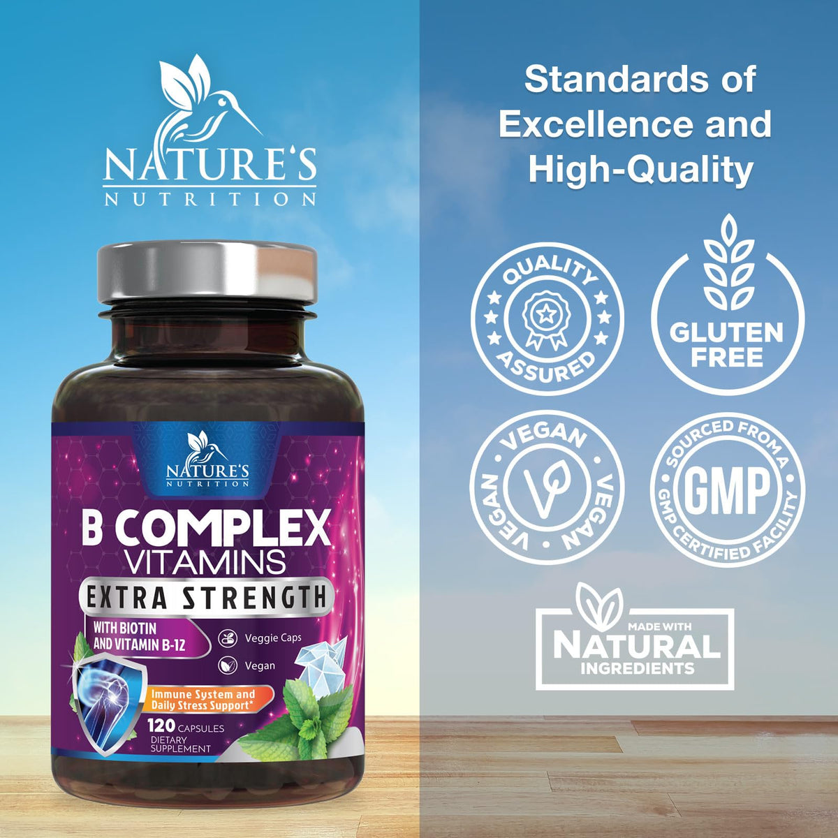 Nature's Nutrition B Complex Vitamins Capsules - Super Complete