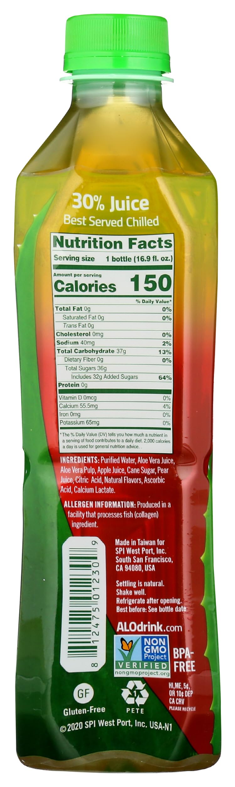 ALO Juice Aloe Vera Crisp Fuji Apple Pear - 16.9 Fl Oz - image 4