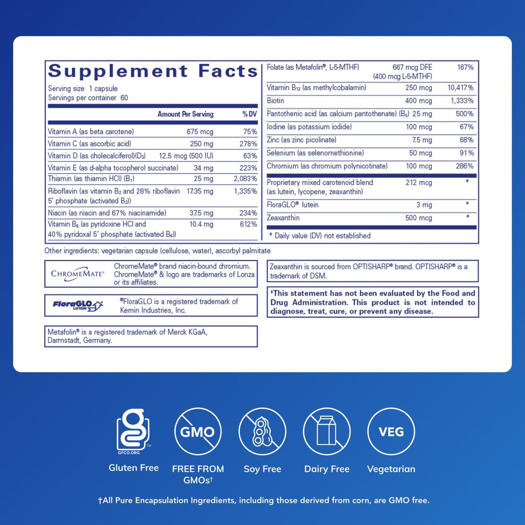 Pure Encapsulations Multi T/D Multivitamin - 60 Capsules - image 2