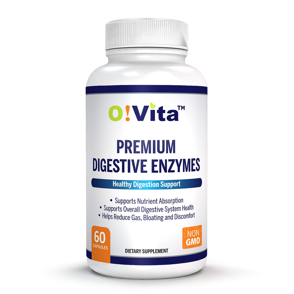 O!VITA Premium Digestive Enzymes with Plant-Based - 60 Capsules