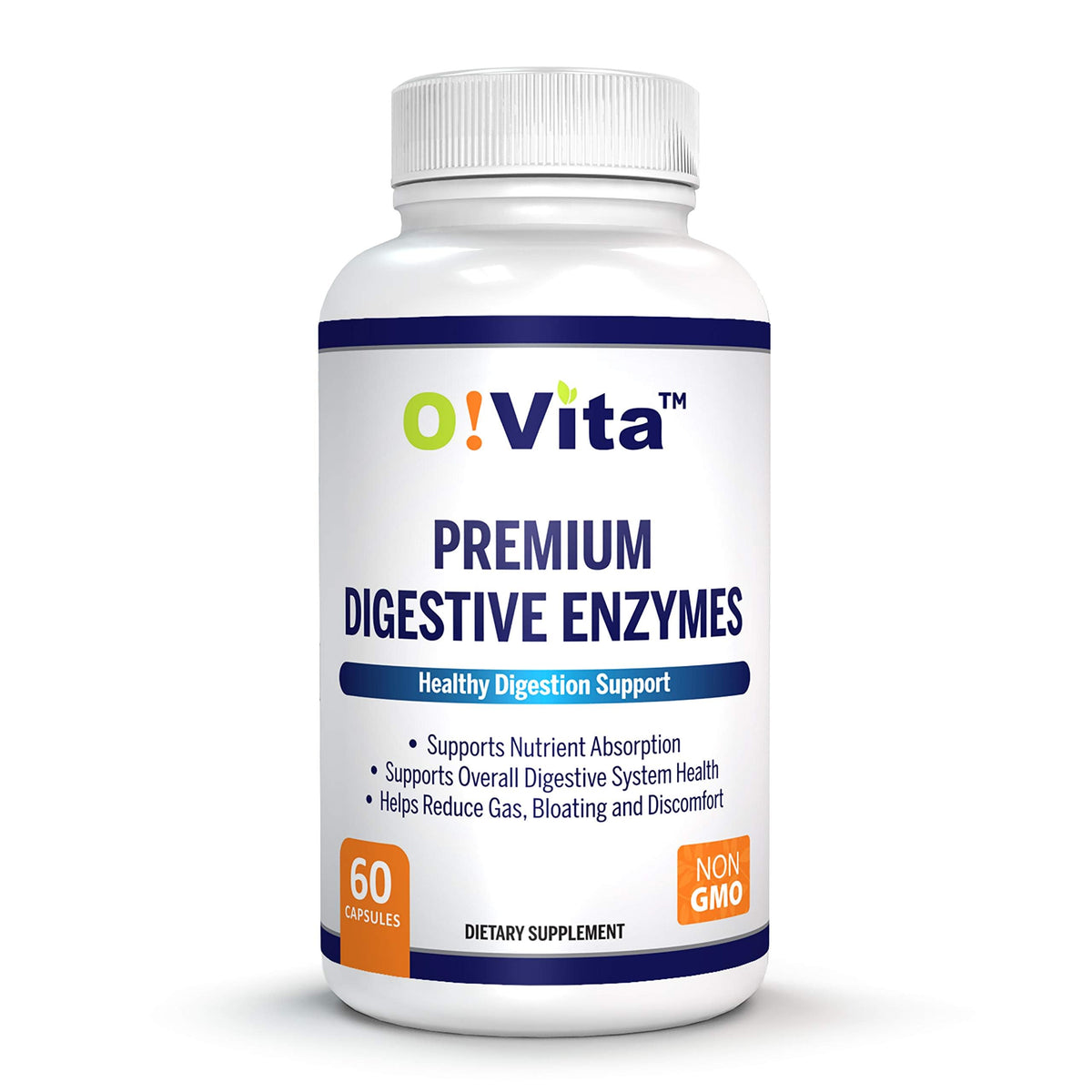 O!VITA Premium Digestive Enzymes with Plant-Based - 60 Capsules