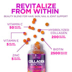 Nature's Nutrition Collagen Gummies - 2500mcg Biotin - Complete