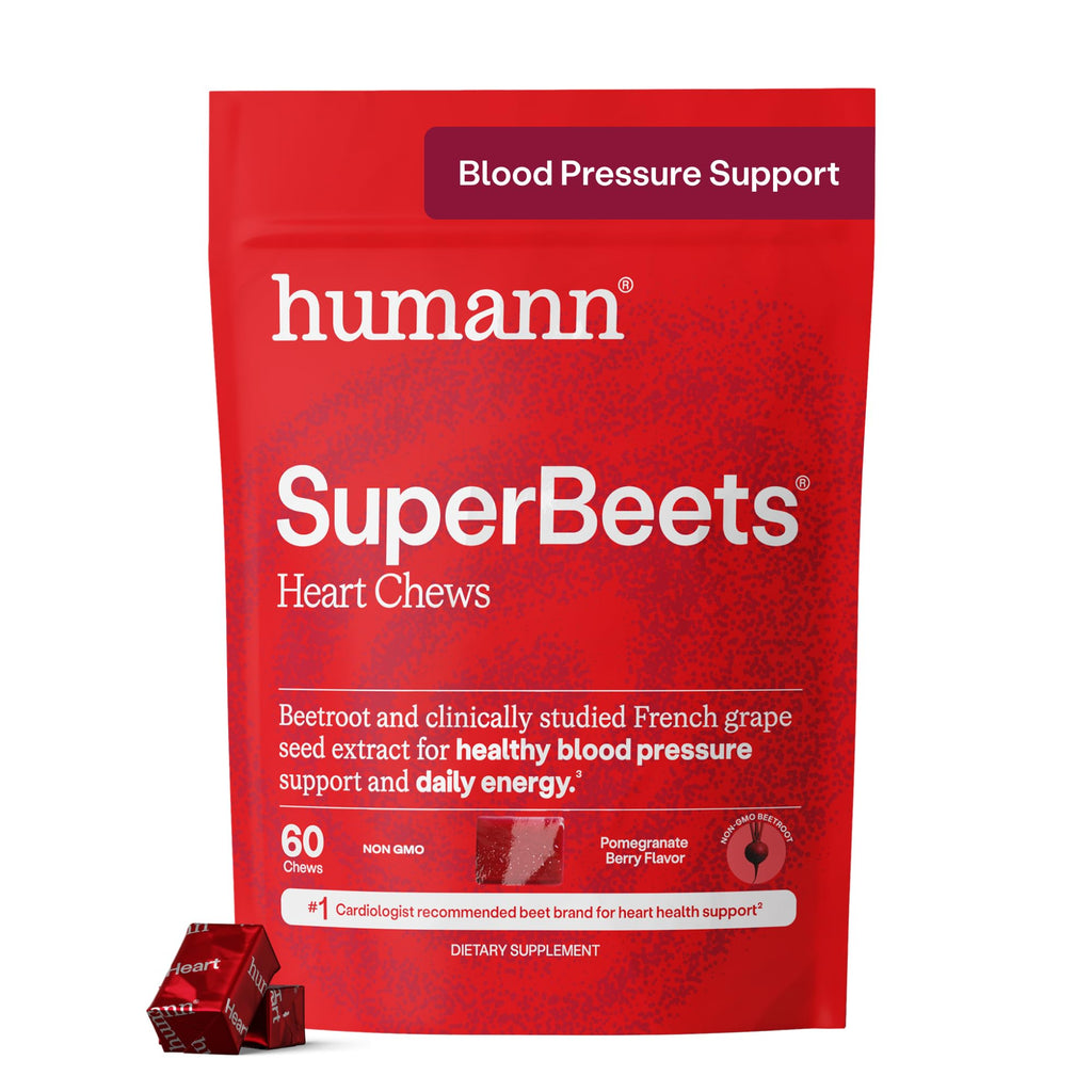 HumanN SuperBeets Heart Chews Pomegranate Berry - 60 Count