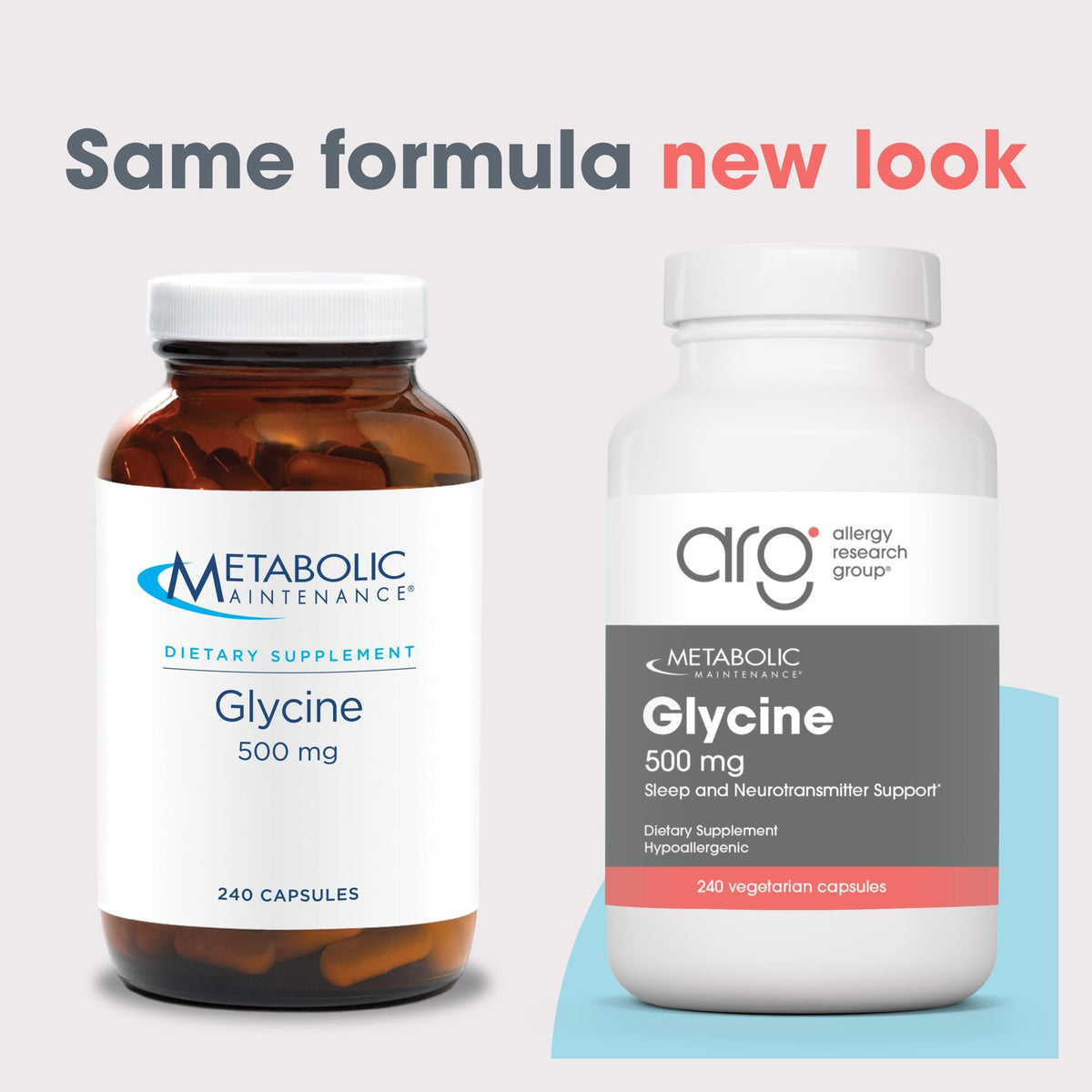 Metabolic Maintenance Glycine 500 mg Sleep Support - 250 Capsules - image 3