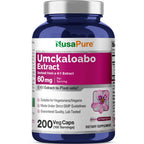 NusaPure Umckaloabo 60mg Vegan - 200 Vegetarian Capsules