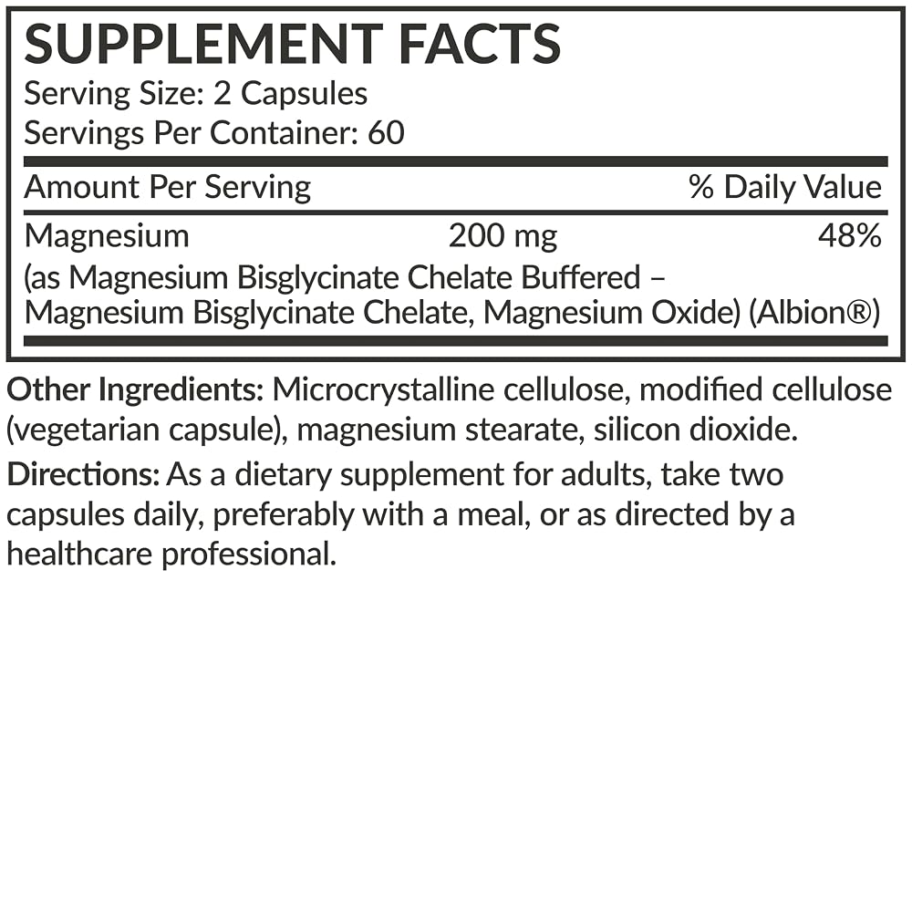 Futurebiotics Magnesium Glycinate 200 MG per Serving 100% Chelated
