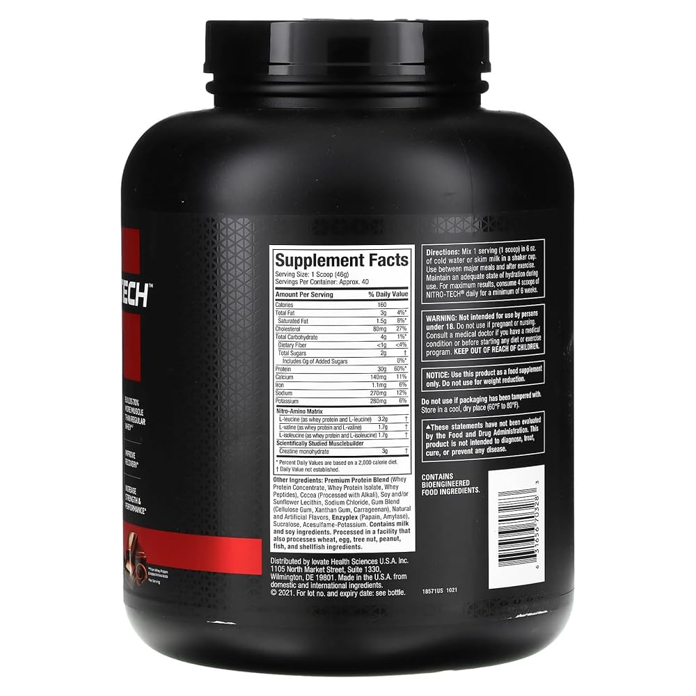 MuscleTech NitroTech Performance Series Whey Isolate Chocolate - 4 lb - image 2