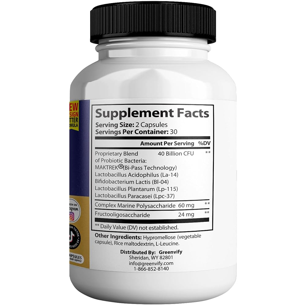 GREENVIFY ProviaDenta Gold Max Oral Probiotics 40 Billion CFU - 120 Capsules - image 2